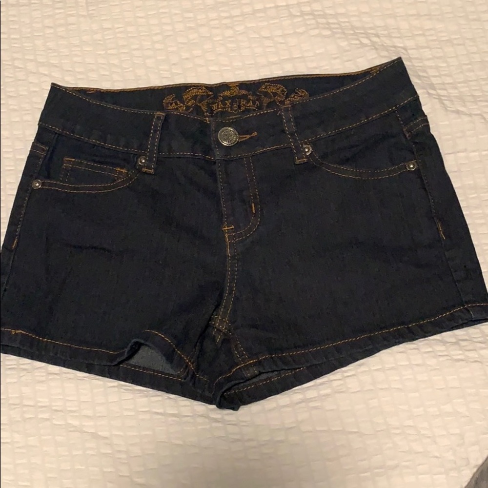 navy blue Jean shorts